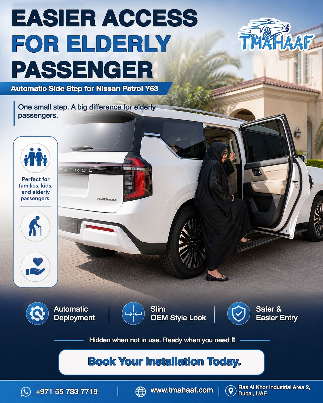 Nissan Patrol Y63 automatic electric side step in Dubai