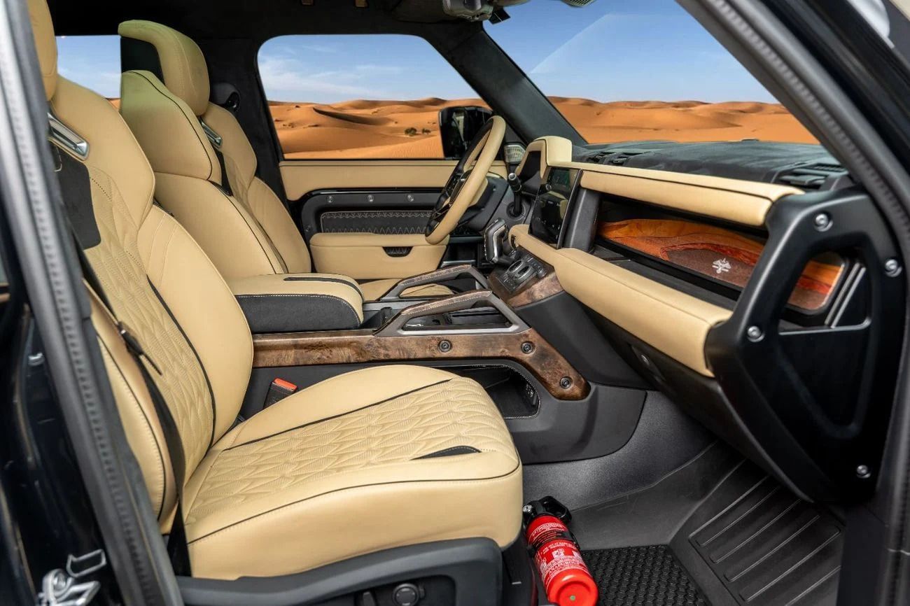Defender 110 beige interior Dubai