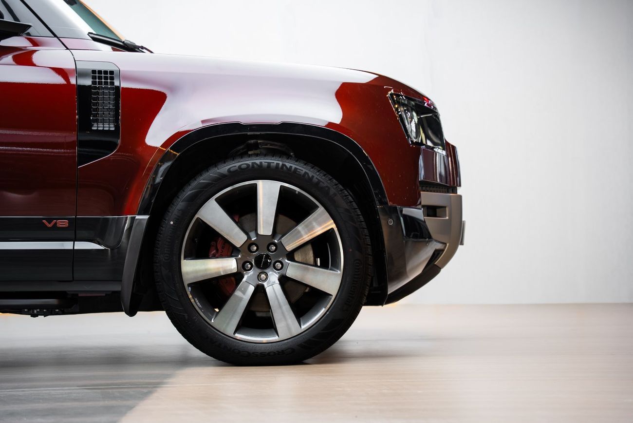 Land Rover Defender 110 orange luxury SUV Dubai